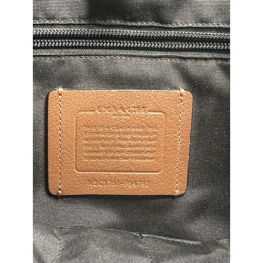Coach Charles Messenger Brown Leather Shoulder Laptop Bag F54792 - Picture 9 of 11